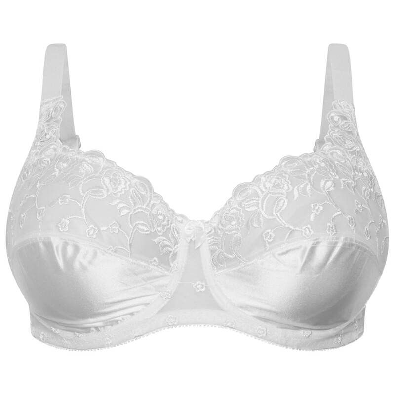 ストゥディオ ポリーニ レディース アンダーウェア ブラジャー サテン レース Studio Lace Satin Underwired Bra White ホワイト