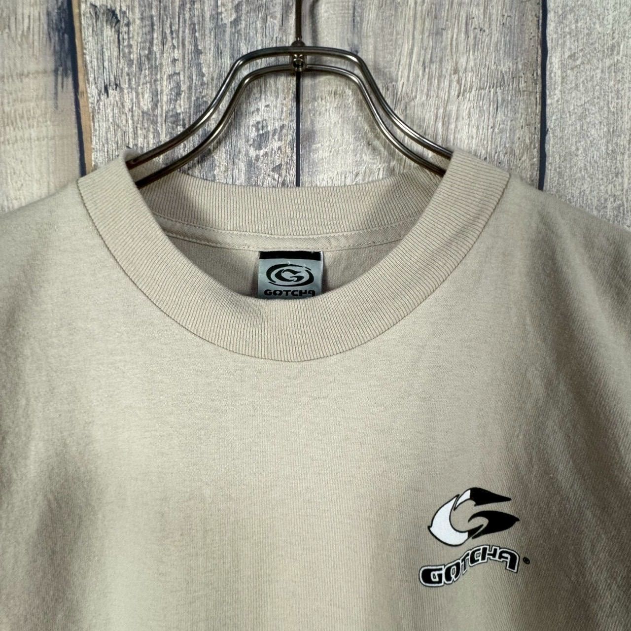 OLD GOTCHA 90s ガッチャ オールドサーフ 米国製 ベージュ 両面 