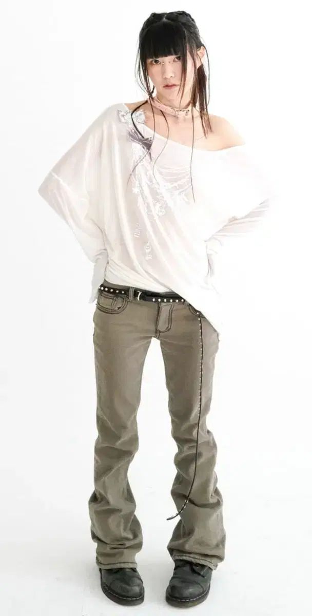 ショップフェアリー stich low rise flare pants