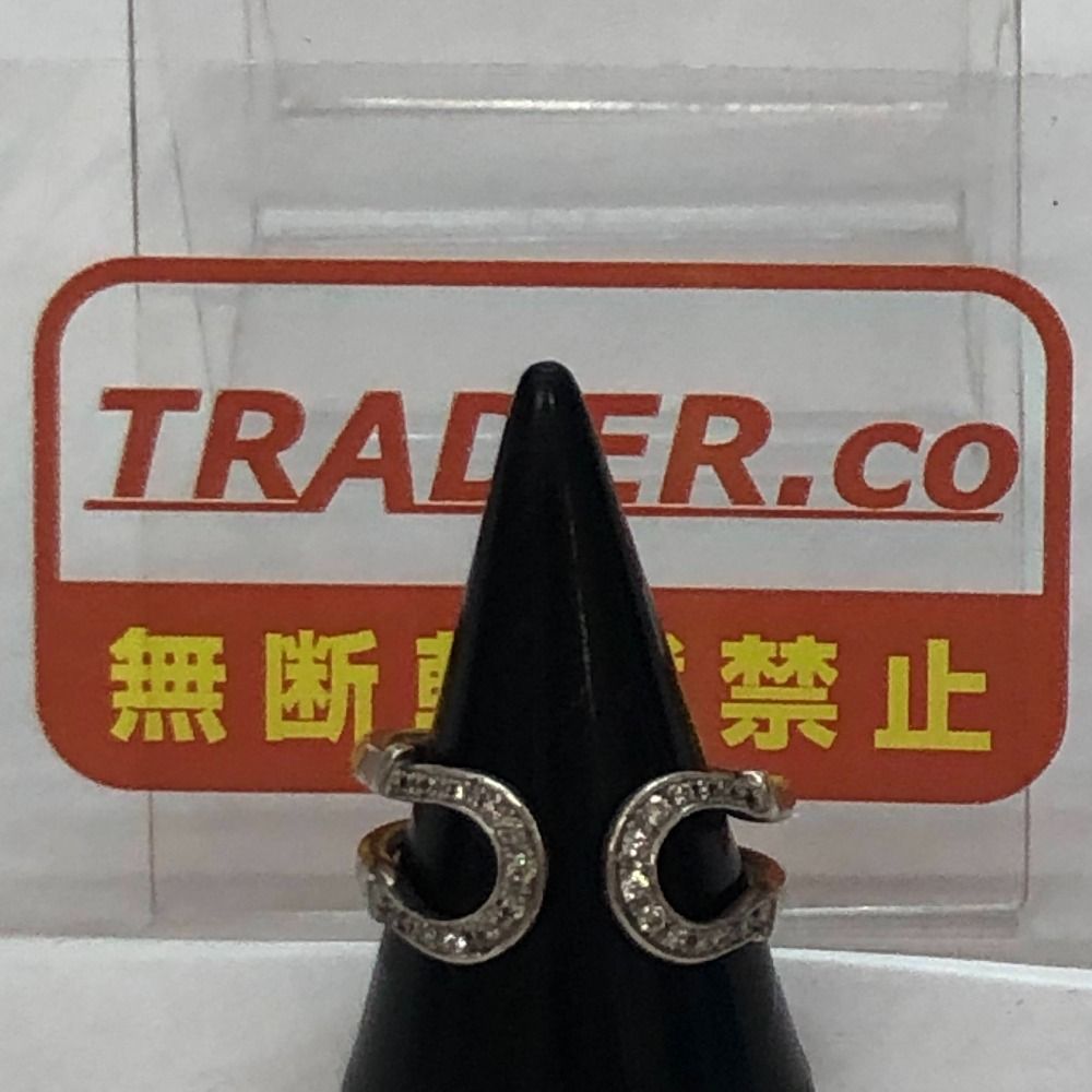 04w6985∞※【中古】 SYMPATHY OF SOUL シンパシーオブソウル ダブルホースシュー リング シルバー 16号 ジルコニア 指輪 【八王子店】
