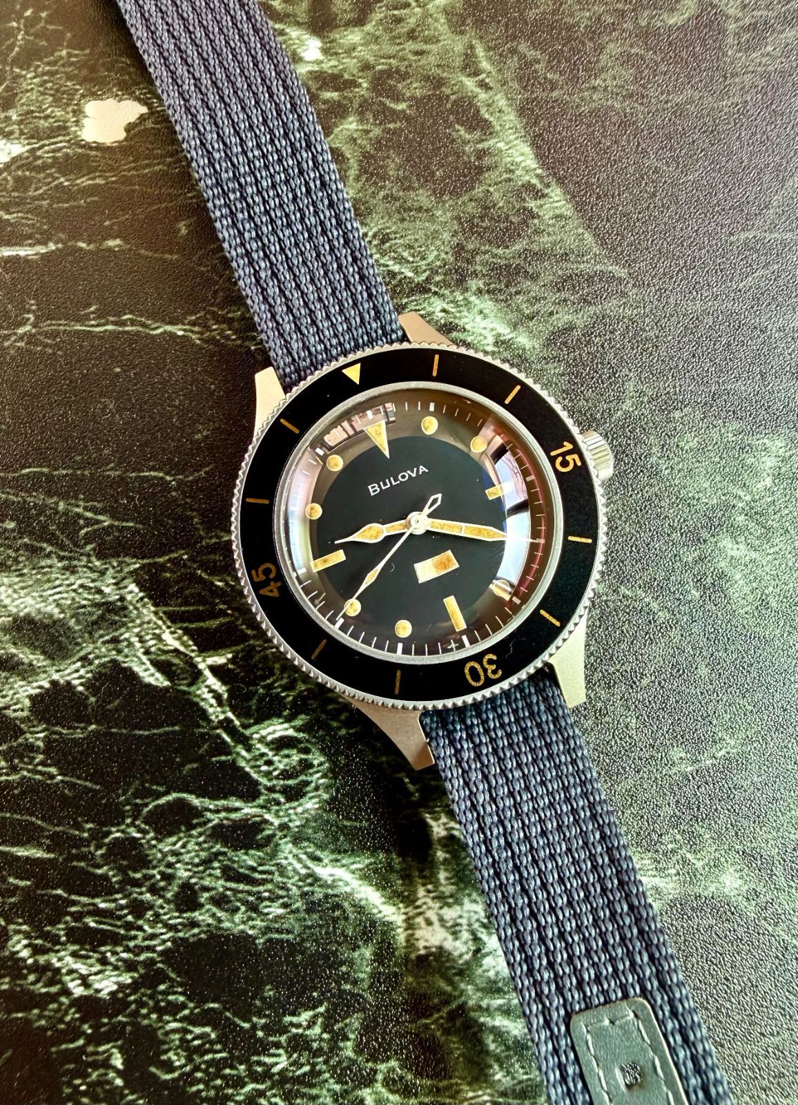 【希少】Bulova MIL-SHIPS Archive Series ヴィンテージMOD カスタム Fifty Fathoms仕様 The Alchemist Relume