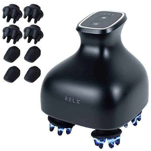 【新品】RELX 【AbemaTVで紹介】 EMS ヘッドスパ IPX7防水【日本企業企画】美容家電 頭皮ブラシ 頭皮ケア ギフト プレゼント スカルプケア (マットブラック) 924d974b