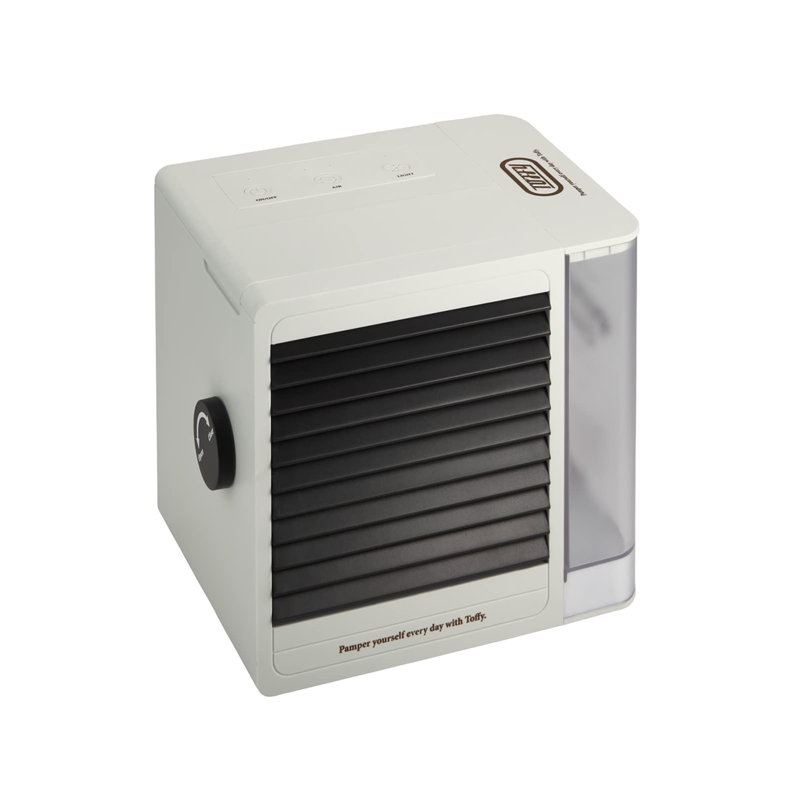 【Toffy/トフィー】 パーソナルクーラー FN12 冷風扇 室温比-5℃ 気化熱効果 6W 省エネ 節電 冷え性 LEDライト付き レトロ アッシュホワイト FN12-AWe 9d58159c