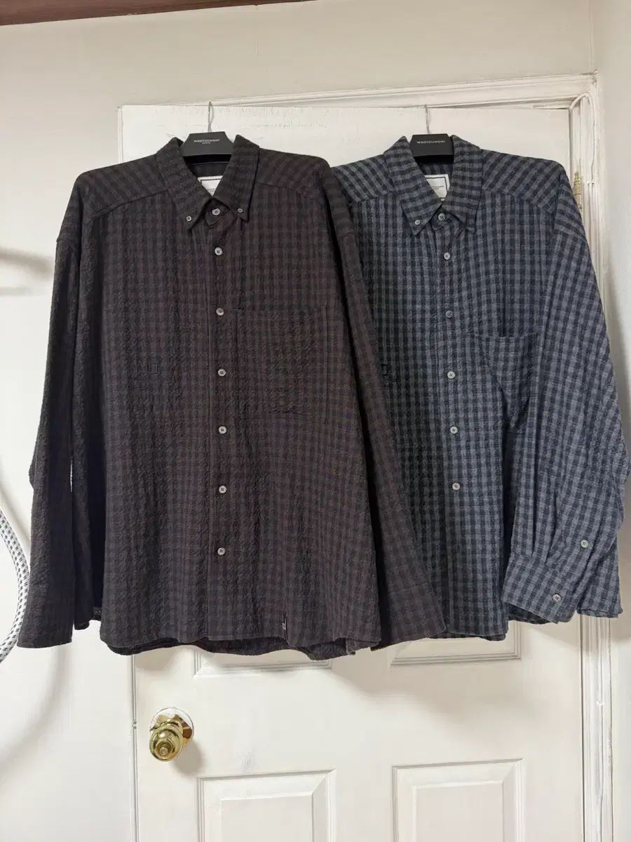50%特価+直接取引時5万円DC/50サイズ 25FW WOOYOUNGMI ウーヨンミ ギンガムチェック シャツ