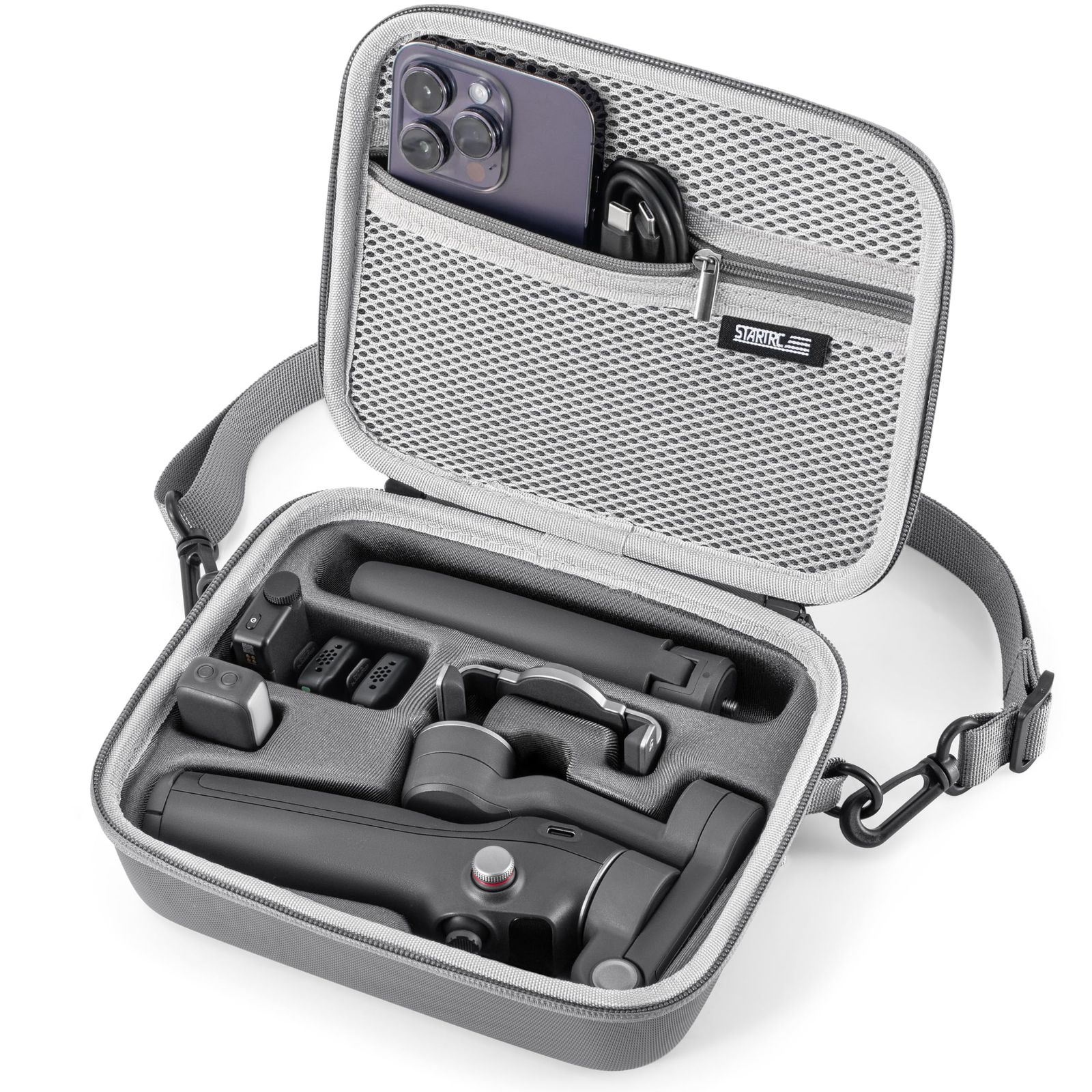 DJI Osmo Mobile 7P (収納ケース、純正ケーブル付き) 新品】STARTRC DJI向けOsmo Mobile 8 保護ケース,Osmo Mobile 7P