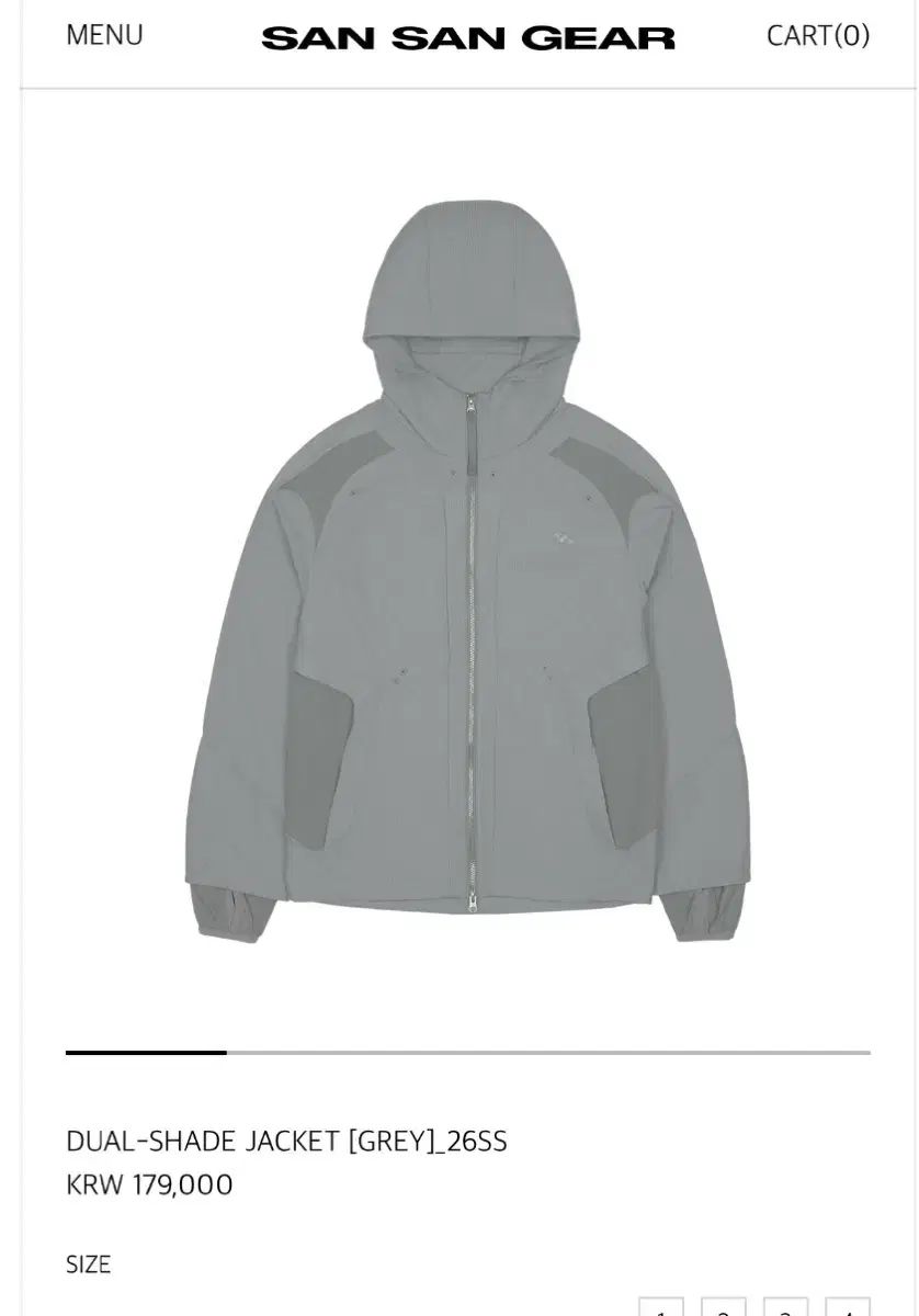 SAN SAN GEAR デュアル YOUTH IN THE SHADE SHADE Ver. ジャケット 26ss グレー サイズ 2