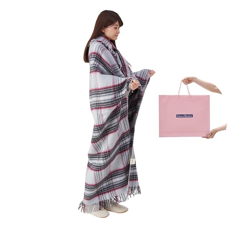 Sakura Blanket (サクラ ブランケット) プレゼントやギフトに最適！ 170×130 日本製 洗える ホットスローケット SAKURA39-TK1(SG) シルバーグレー（ショッピングバックに入れお届けします)