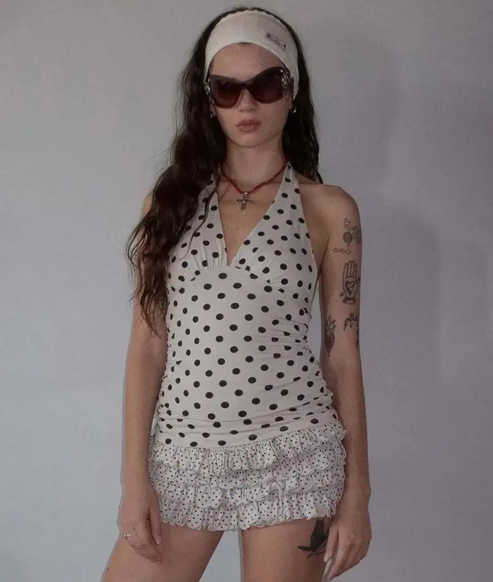 新品)SCULPTOR スカルプター ドット ボール ショーツ スカート Dot Volumer raw