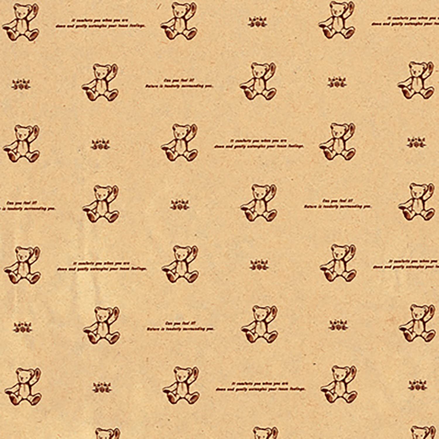新品 【ケース販売】HEIKO 包装紙 半才 ハローベア 002303300 1ケース(100枚入×10袋 合計1000枚)