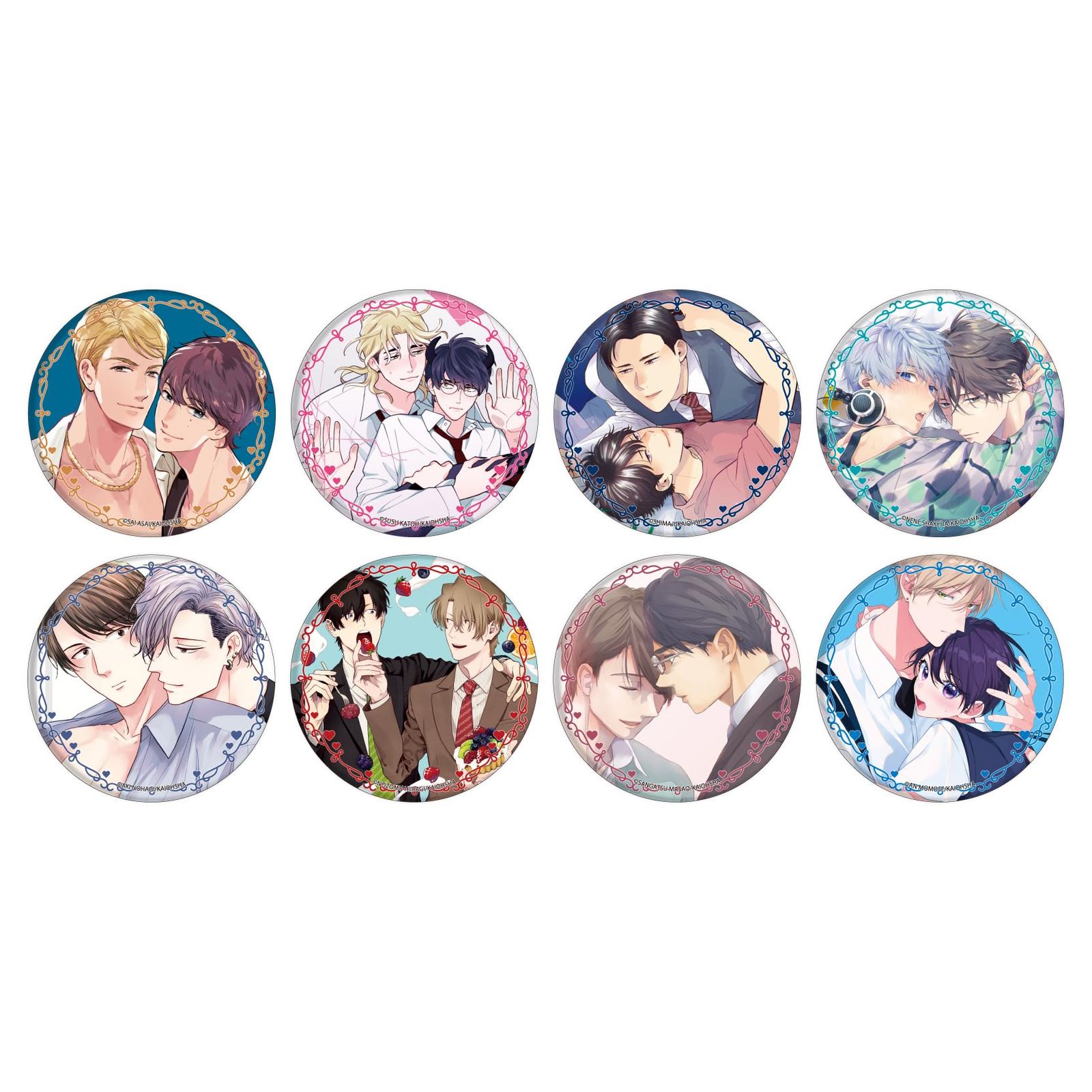 新品 GUSH20周年記念展 with LOVE 03 ブラインド [全8種] [公式イラスト] 缶バッジ 8個入りBOX