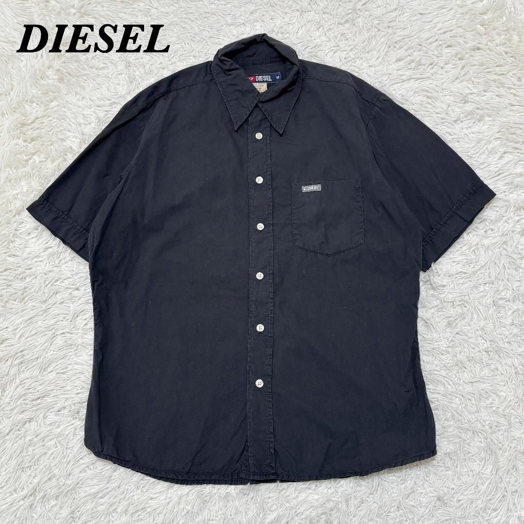 【美品】 DIESEL 半袖シャツ M ブラック 無地