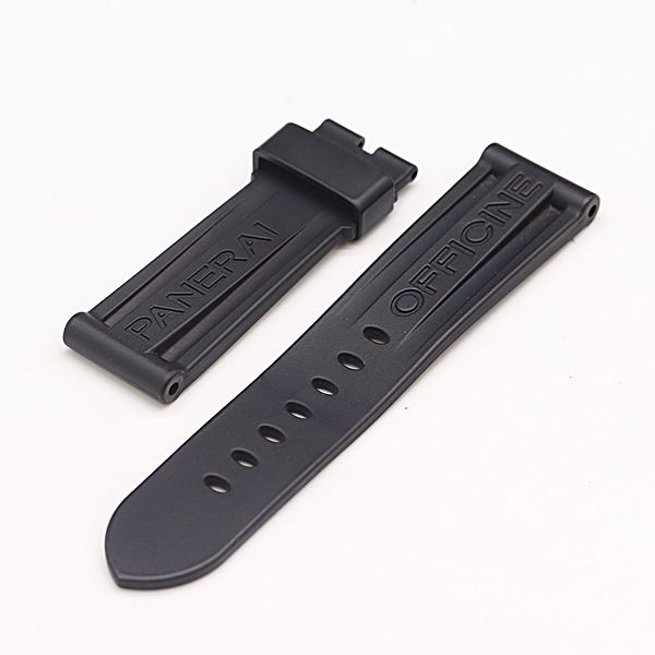 美品 オフィチーネパネライ 純正ベルト ラバー ブラックカラー 24mm メンズ腕時計 2000000 NSK IGW