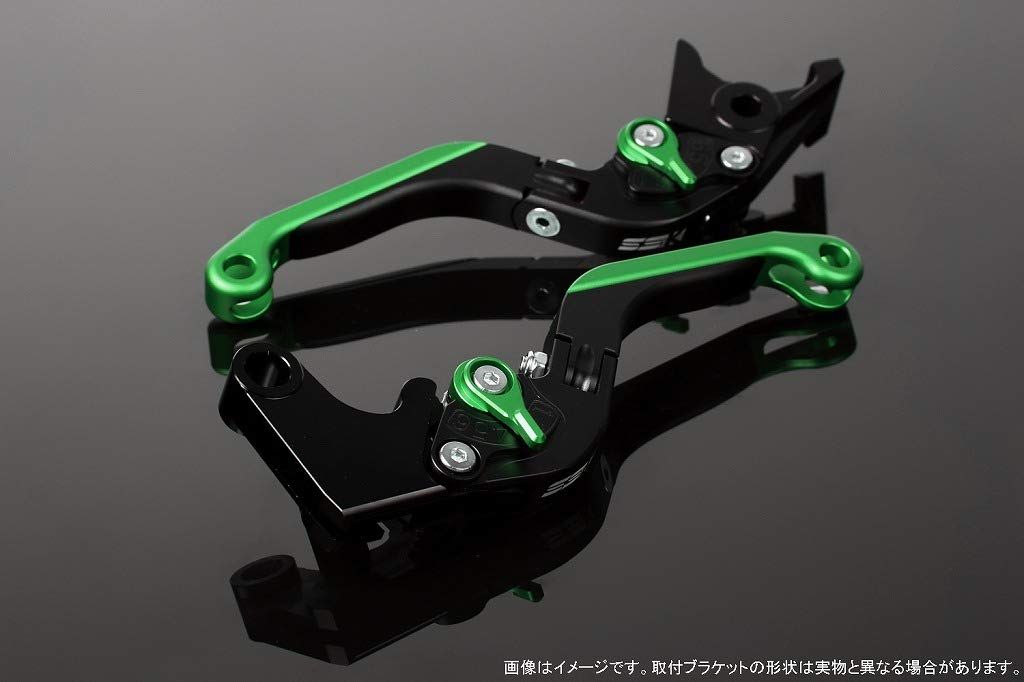 新品 SSK スピードラ アジャストレバーセット 可倒延長式 レバー本体カラー:マットブラック アジャスターカラー:マットグリーン エクステンションカラー:マットグリーン HONDA ADV150 KF38