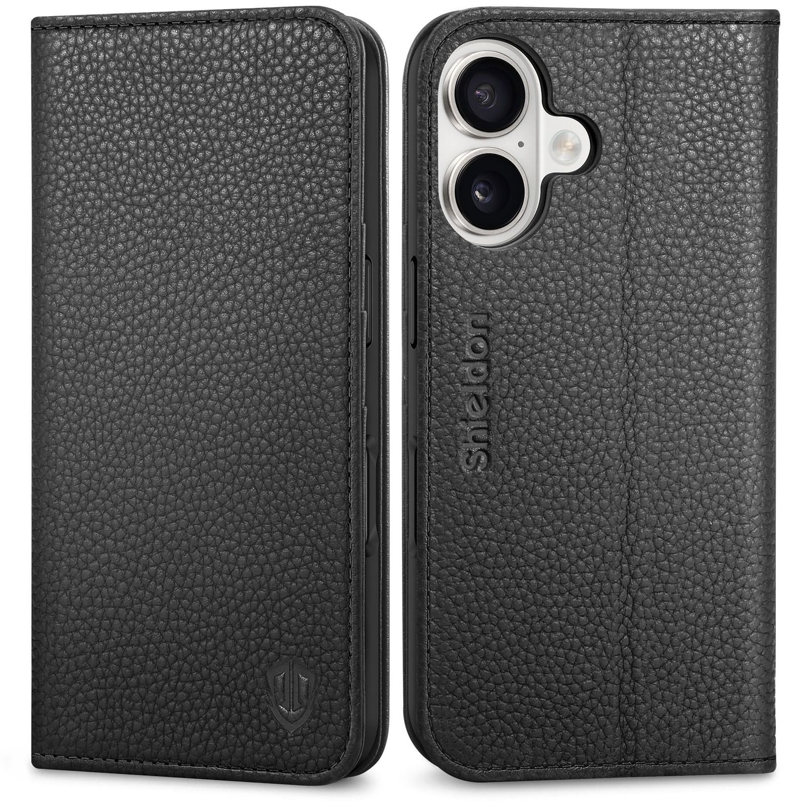 新品 SHIELDON iPhone16 対応ケース 手帳型 本革 あいふぉん 16用 スマホカバー 衝撃吸収 TPU素材 カード収納 横置きスタンド機能 マグネット内蔵 [RFIDブロッキング] 全面保護 アイホン 16 対応 ケース 2024年発売 6.1
