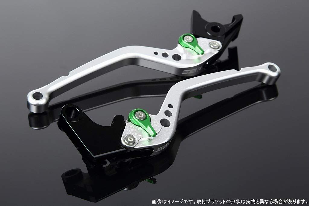 新品 SSK スピードラ アジャストレバーセット スタンダードロング レバー本体カラー:マットシルバー アジャスターカラー:マットグリーン SUZUKI GSX-S125/GSX-R125 2017-2019