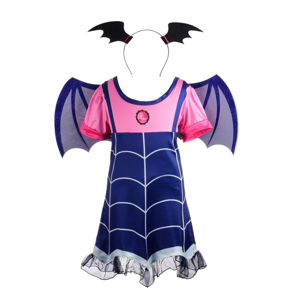 新品 [Dressy Daisy] 吸血鬼 コスプレ バンパイア 女の子 ハロウィン プリンセス ドレス コスチューム カチューシャ付 2～3歳 スタイルB (ビロード バットウイング)