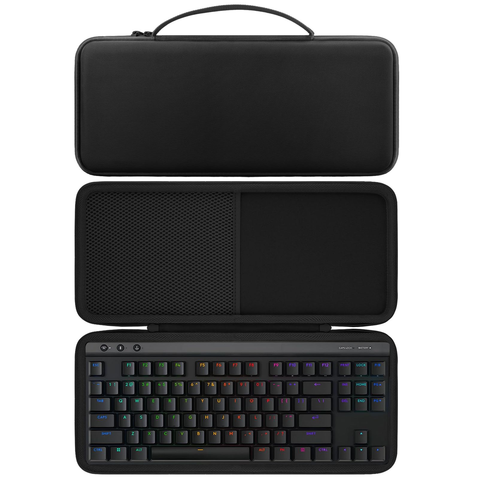 新品 （ケースのみ）ロジクール Logicool G G515 RAPID/LIGHTSPEED TKL 薄型ゲーミングキーボード専用収納ケース，ブラック‐co2CREA