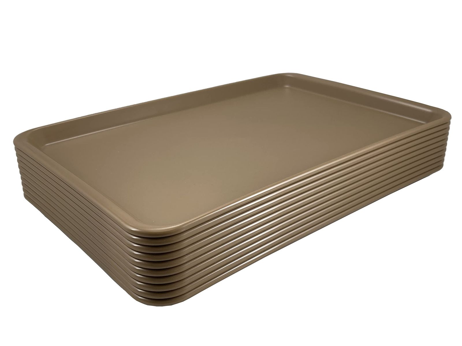 新品 【業務用 セット】 蝶プラ工業 プルアップトレー W30.7×D19.8×H1.7cm ブラウン 3120 ノンスリップ加工 10枚セット 日本製