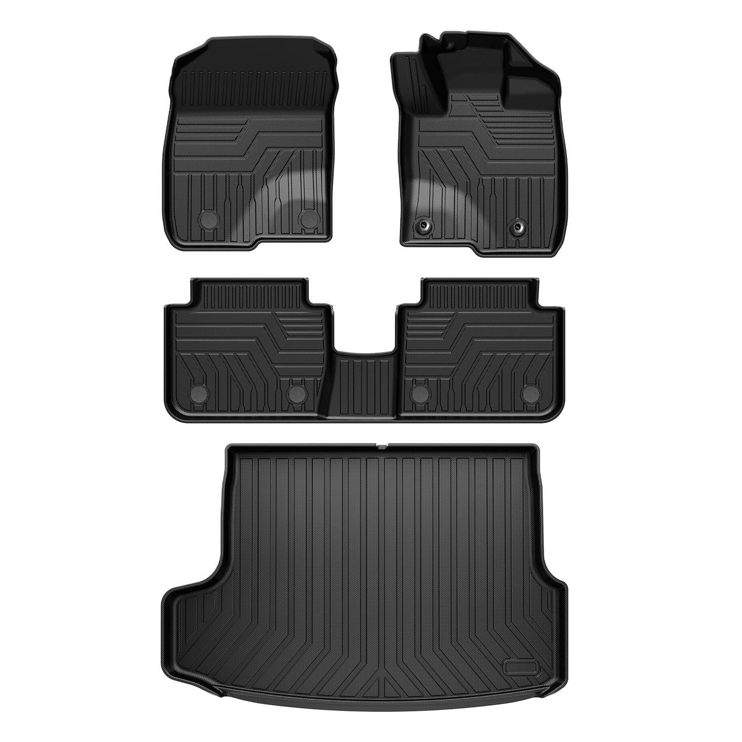 新品 Jiooy ホンダ 新型 ZR-V フロアマット+セカンドマット+ラゲッジマット 4点セット ZRV RZ5 カーマット 3D立体 ZR-V RZ6 ラゲッジトレイ TPE 防水 汚れ防止 取付簡単 車種専用設計