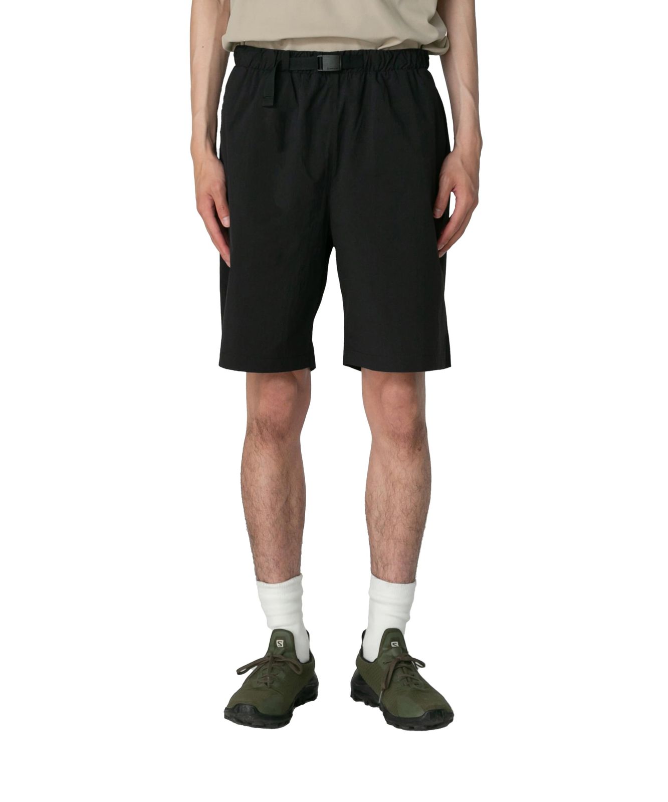 新品 [スノーピーク] パンツNylon Tussah 2Way Shorts size L BLACK PA-25SU007フェス キャンプ アウトドア