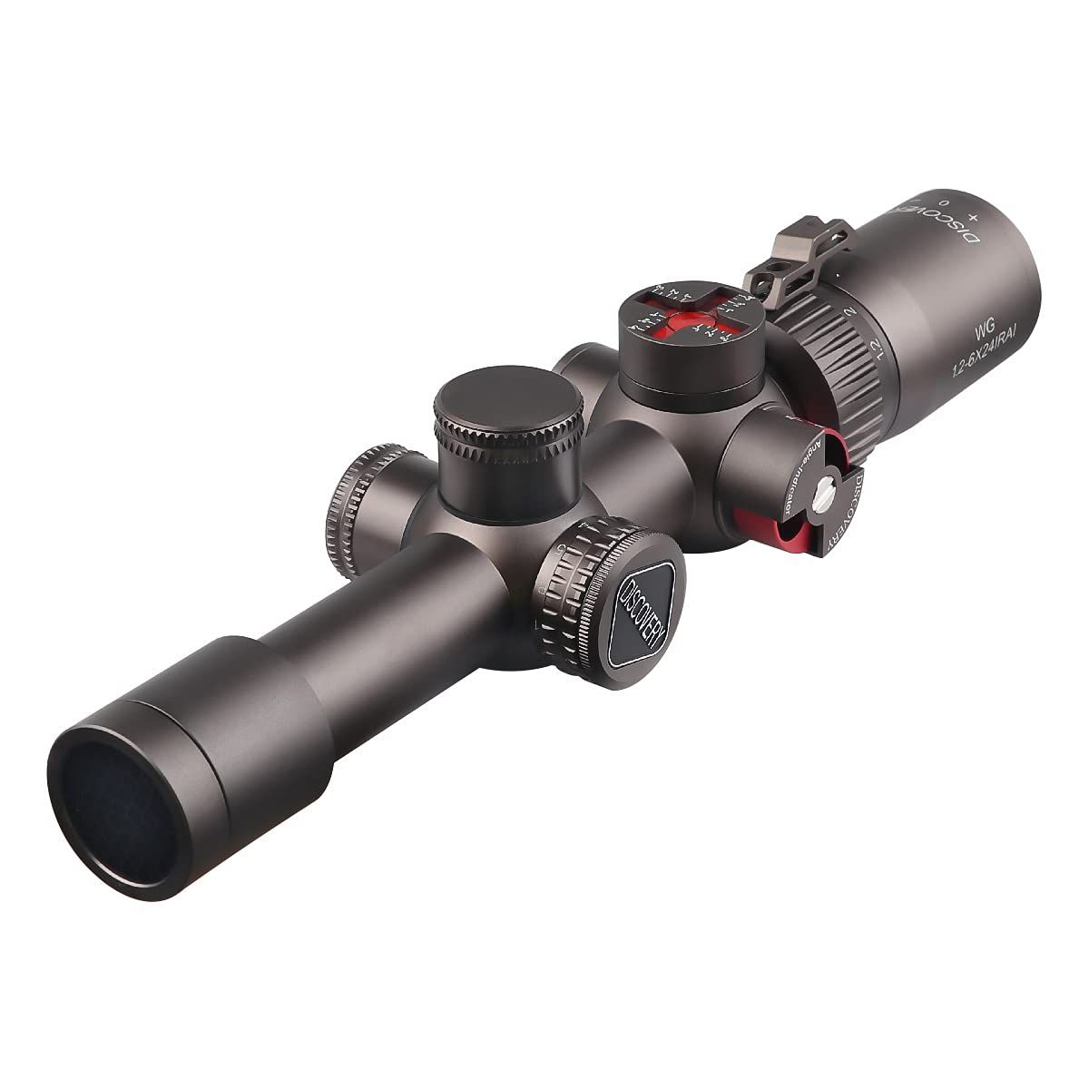 新品 DISCOVERY WG 1.2-6X24IRAI イルミネートショートスコープ (水平器/アングルインジケーター搭載) ブラック BK Black 20mmレール 可変倍率