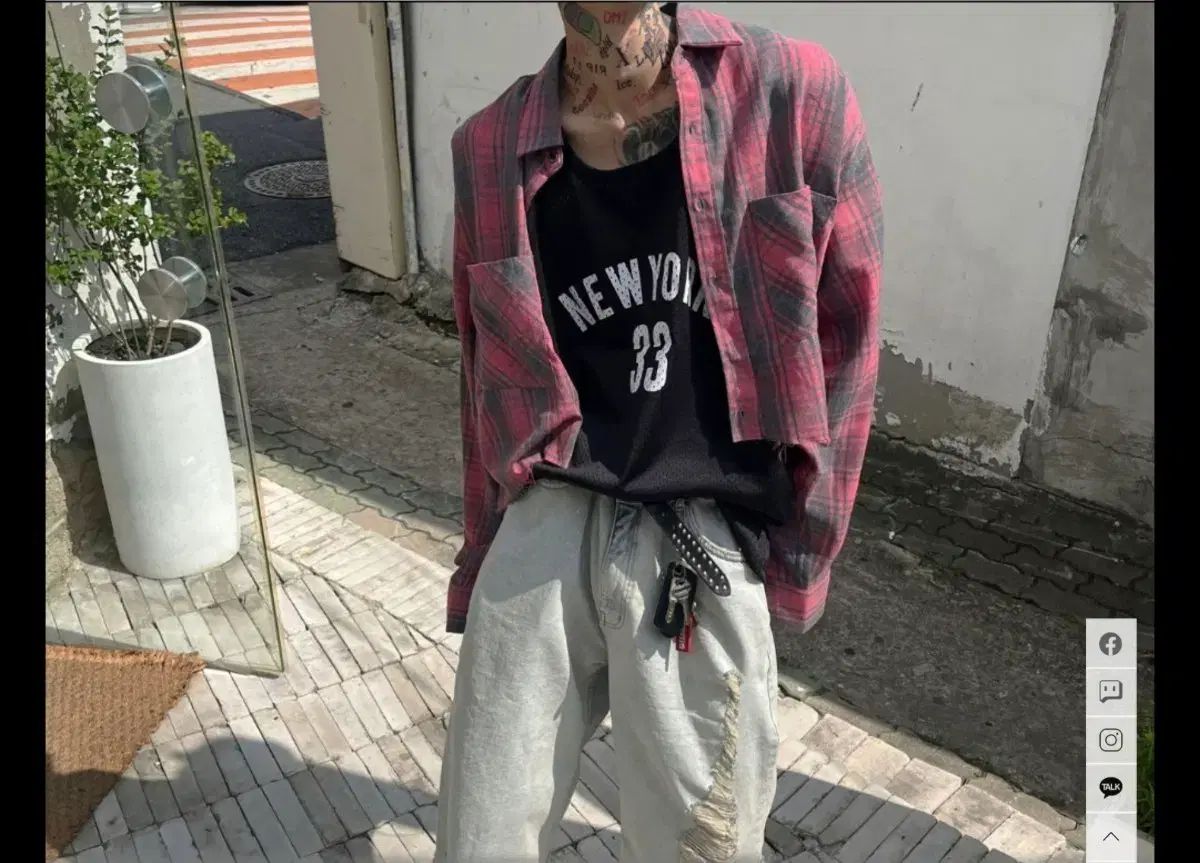 ポニング チェック クロップド カッティング シャツ(未開封 新品)