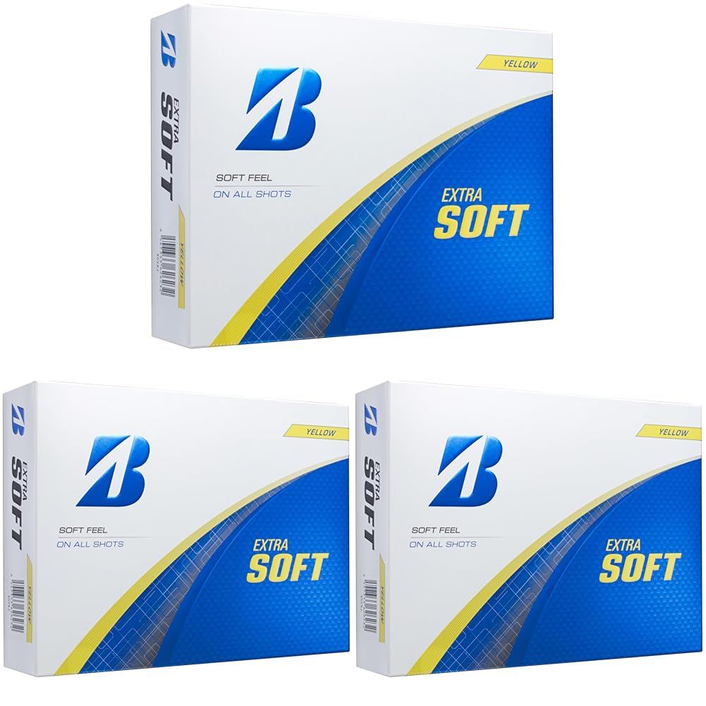 新品 BRIDGESTONE(ブリヂストン)ゴルフボール EXTRA SOFT 2025年モデル 12球入 イエロー X5YXJ (× 3)