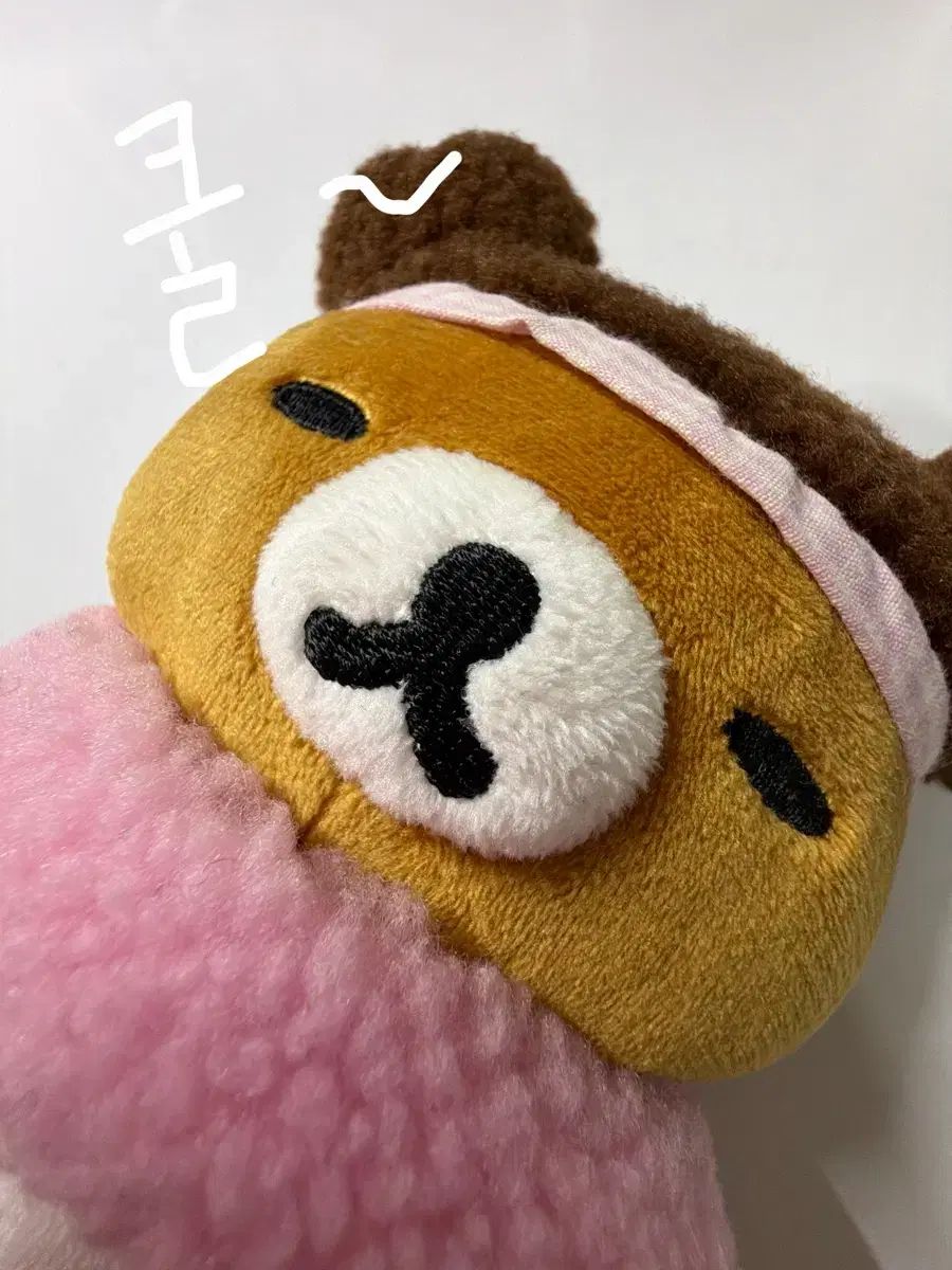 眠るリラックマ クラシック ぬいぐるみ チョコいちご マフラー 冬