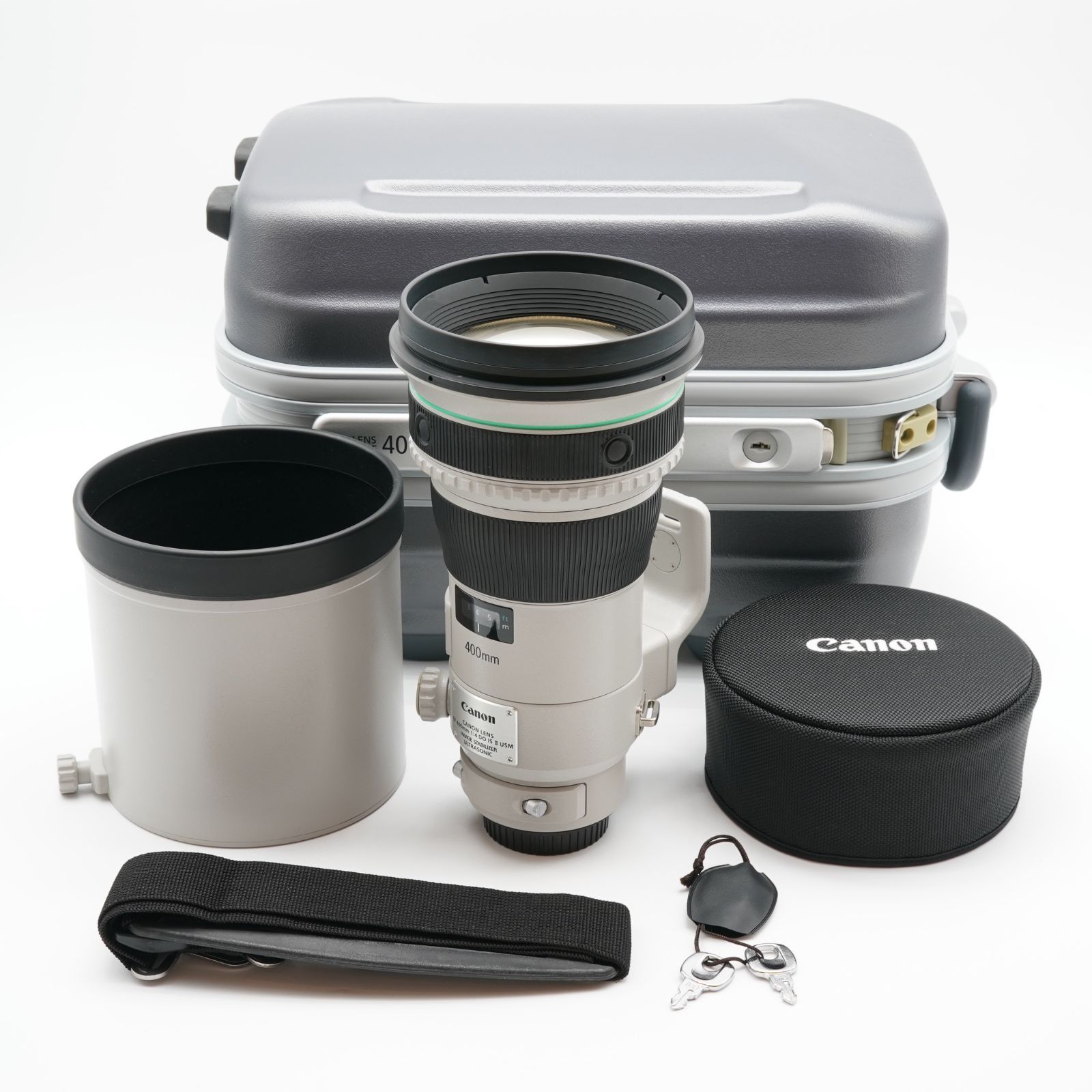 ほぼ新品 Canon キヤノン EF 400mm F4 DO IS II USM あると嬉しい純正フード・純正ハードケース(鍵あり)付！
