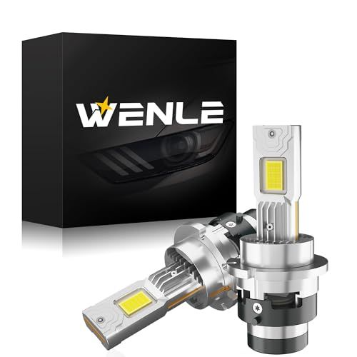 【直径最小】 WENLE 新開発一体化HIDを超えるLED ! D2S LEDヘッドライト バルブ 新車検対応 キャンセラー内蔵 ホワイト6500K 35Wの純正交換用 LED化 加工不要 ノイズ対策 アダプティブ干渉無し 純正バラスト接続 66f603b6