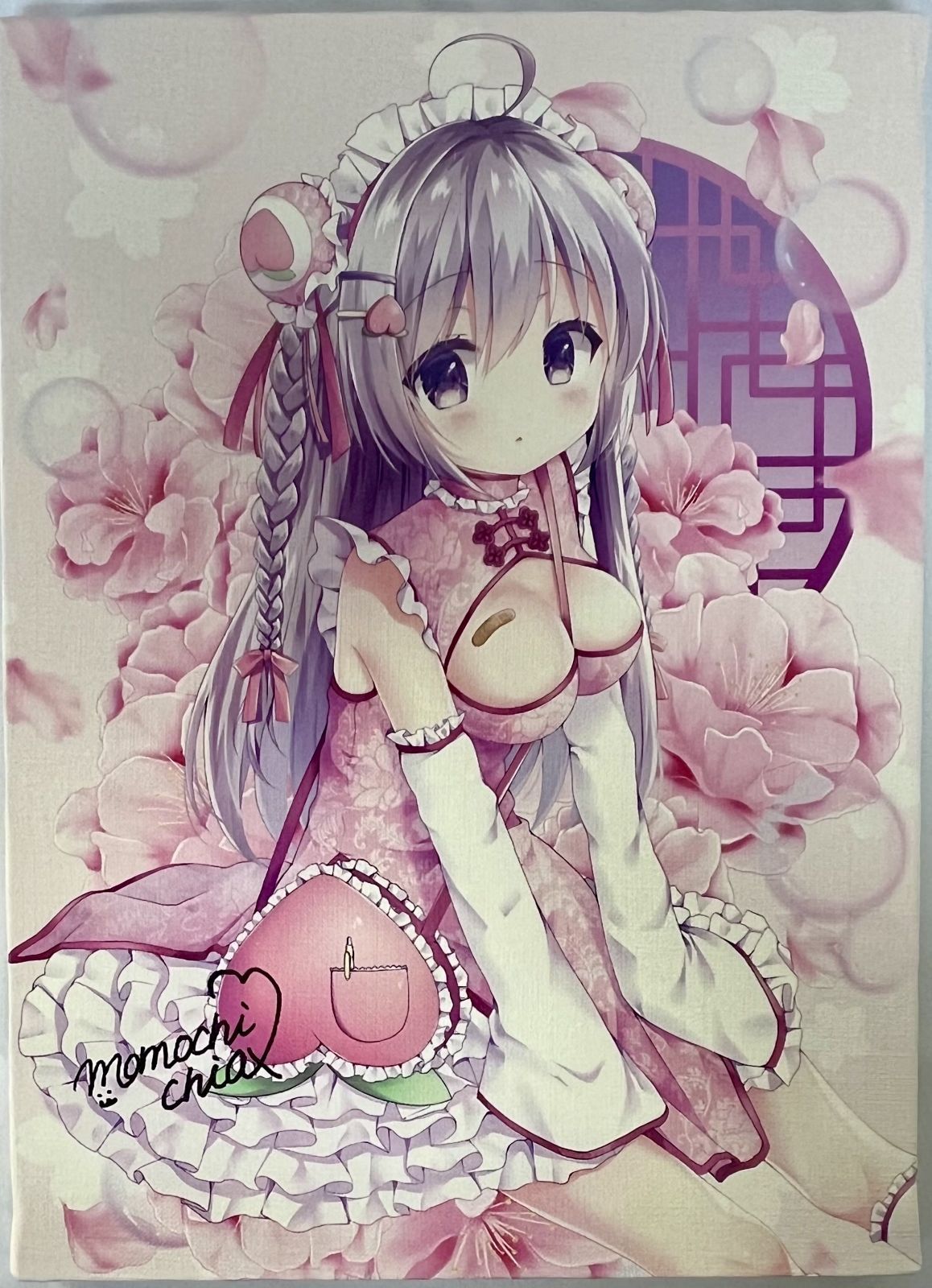 サイン入りキャンバスアート もももちゃん(桃稚ちあ) Cheer up!