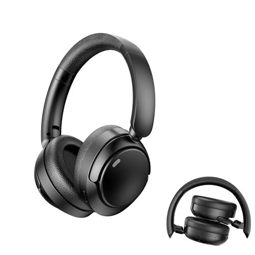ヘッドホン bluetooth ワイヤレスヘッドホン 6つのシリコンマイク搭載ANCノイズキャンセリング最大80時間再生AIスマートIPX7防水2026最新のBluetooth 5.4有線無線両用ハンズフリー通話対応、マルチポイント接続対応装着が快適で軽″mn