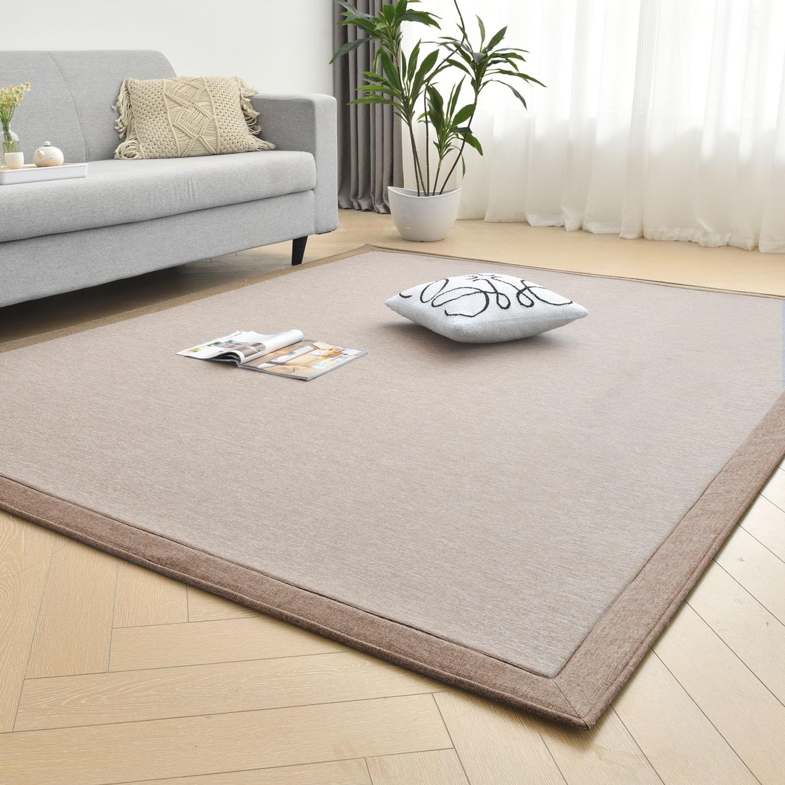 aicomri カーペット 夏用 ラグマット 接触冷感 ラグ 厚手 13 mm 約185×240 cm 3畳 洗える 夏 ひんやり 洗える 防水 滑り止め付 じゅうたん 防ダニ 防臭 涼しい らぐまっとe 7fc7e5fd