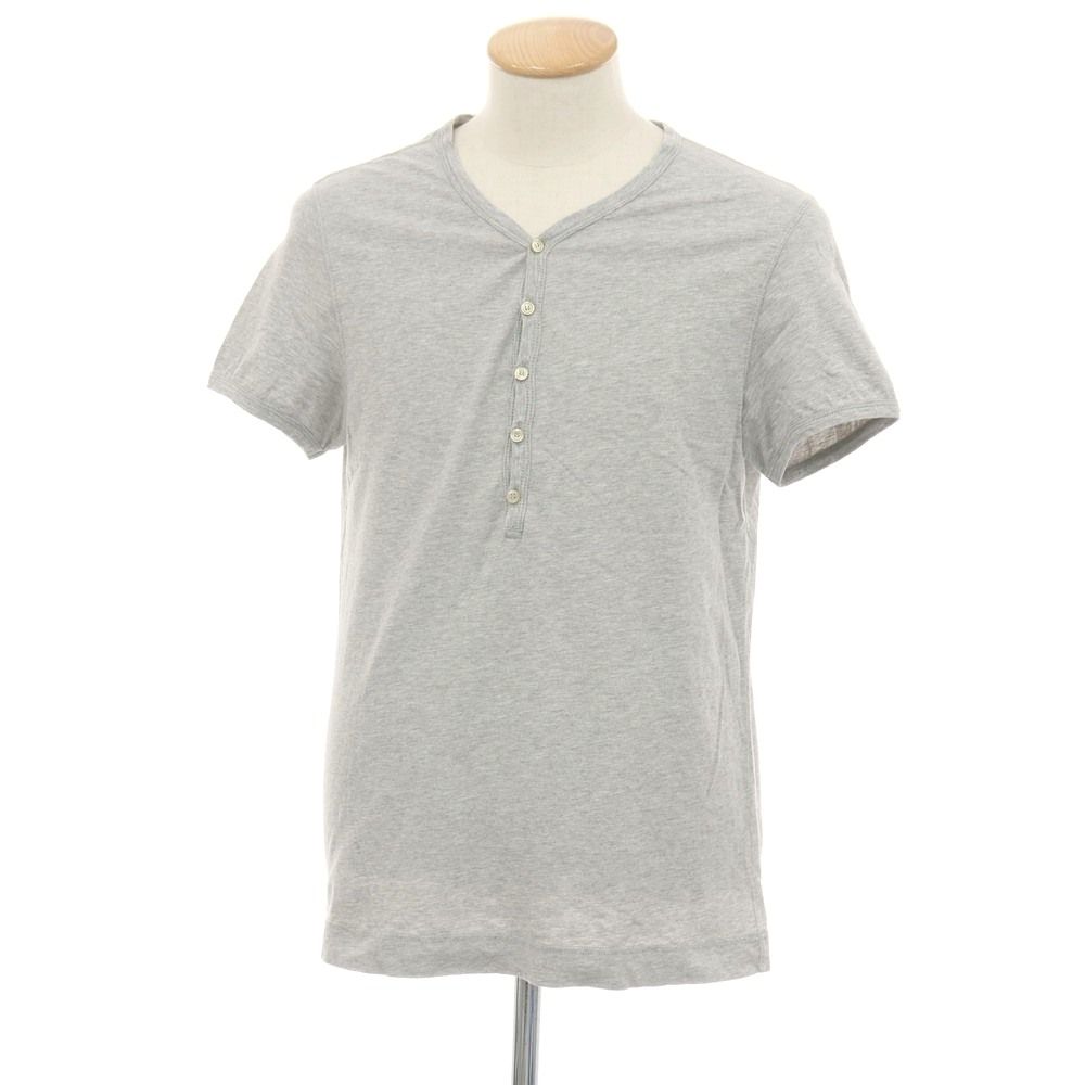 【中古】チルコロ1901 CIRCOLO 1901 コットン ヘンリーネック 半袖Ｔシャツ グレー【サイズS】【メンズ】