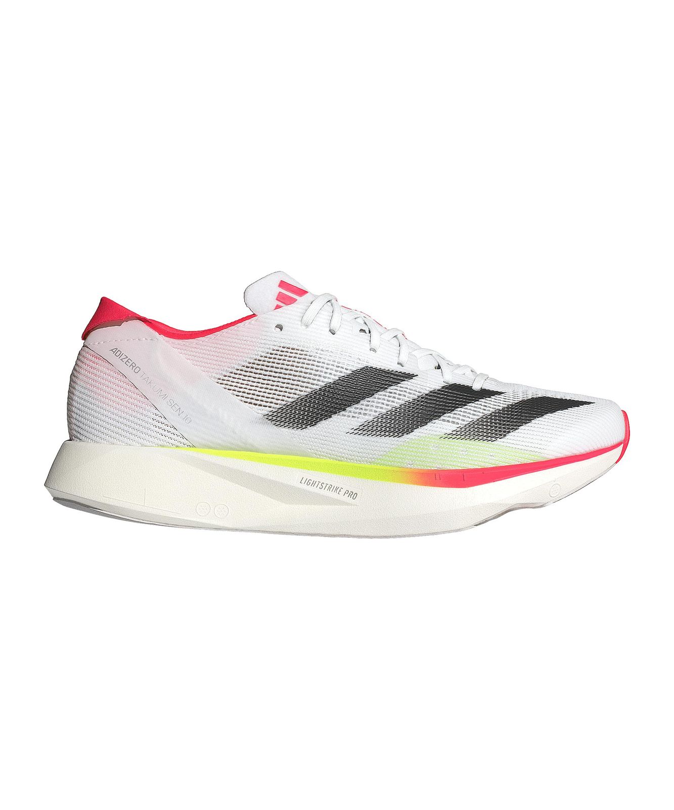 アディダス（adidas） ランニングシューズ アディゼロ タクミセン 10 ホワイト IH5717 スニーカー トレーニングシューズ 部活 軽量 クッション （ホワイト/２５．０/Lady's）