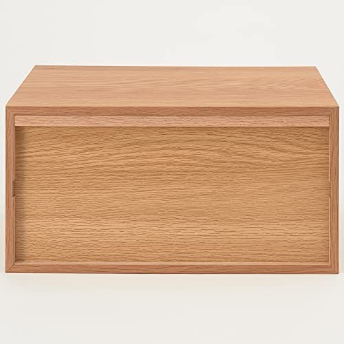 MUJI 無印良品 スタッキングチェスト 幅37×奥行28×高さ18.5cm ハーフ 引出し2段 オーク材突板 12381204t 52e6a406