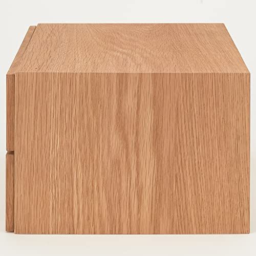 MUJI 無印良品 スタッキングチェスト 幅37×奥行28×高さ18.5cm ハーフ 引出し2段 オーク材突板 12381204t 52e6a406