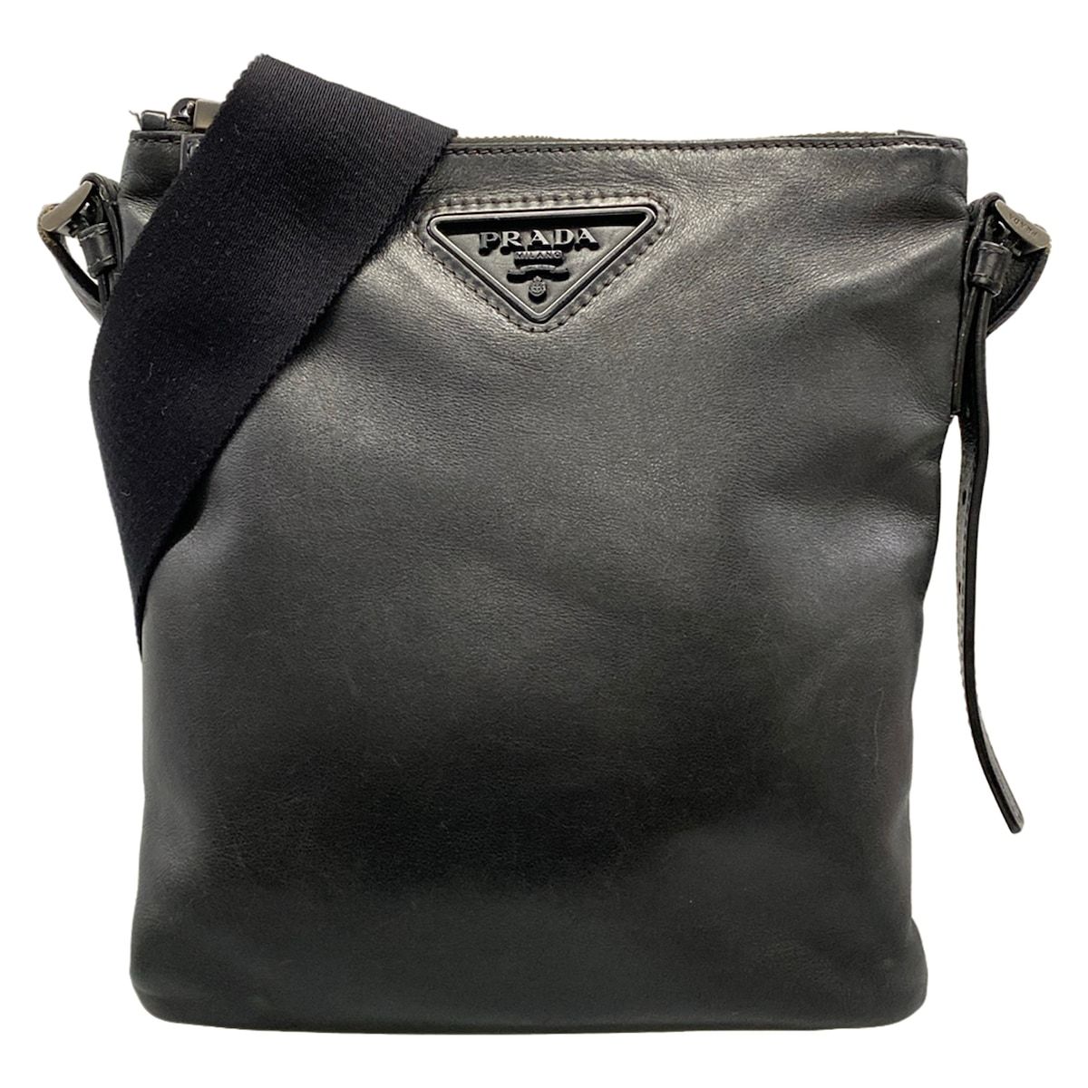PRADA(プラダ) ショルダーバッグ - 黒 レザー