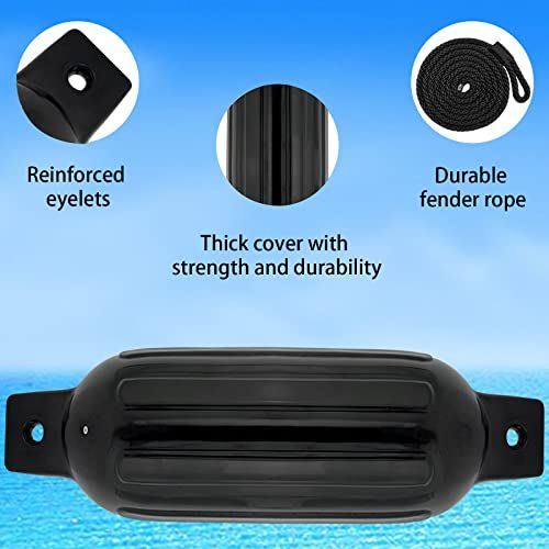 ISURE MARINE ボートフェンダー マリンバンパーカバー ブラック 4.5 x 16インチ 4パック(沖縄・離島の方不可) 14828904 ISURE MARINE ボートフェンダー マリンバンパーカバー ブラック 4.5 x 16インチ 4パック(沖縄・離島の方不可) 14828904