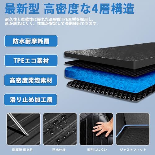 ハリアー 80系 専用 ラゲッジマット HARRIER 80 車種専用設計 3D トランクマット TPE素材 カーゴマット TPE素材 防水 滑り防止 耐汚れ ラゲッジトレイ 取付簡単 内装 カスタム パーツ カー用品(沖縄・離島の方不可) daa9e10e