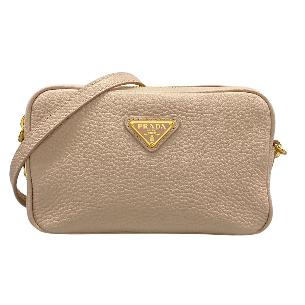 PRADA(プラダ) ショルダーバッグ レザー ミニバッグ 1NF060 ライトピンク ゴールド金具/ストラップ着脱可/ミニバッグ レザー
