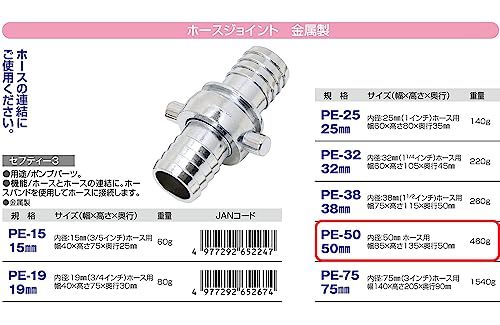 セフティー3(Safety-3) ホース関連 ホースジョイント 金属製 50mm PE-50送料無料 9b01165a セフティー3(Safety-3) ホース関連 ホースジョイント 金属製 50mm PE-50送料無料 9b01165a