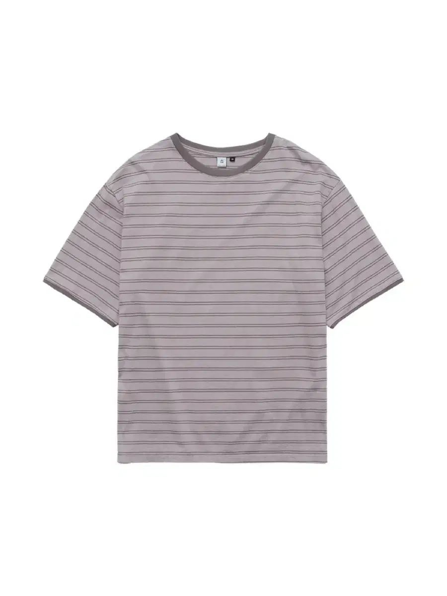 4 POLYTERU ルーズド ストライプ Tシャツ ダスティピンク