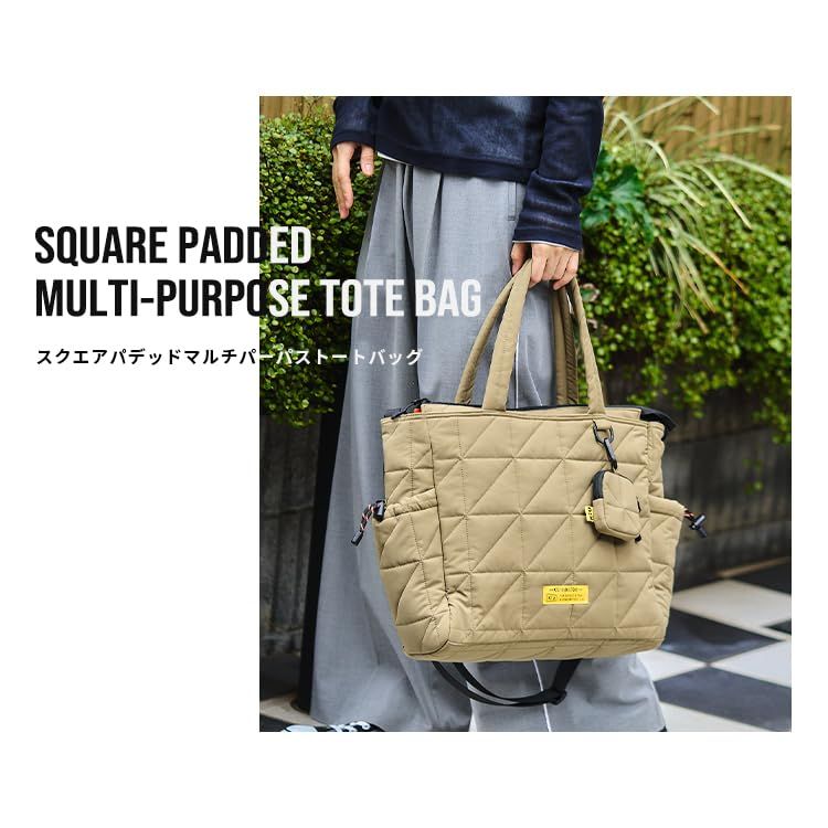 KiU キウ スクエアパデッドマルチパーパストートバッグ SQUARE PADDED MULTI-PURPOSE TOTE BAG 防水 撥水 キルティング マザーズバッグ 大容量 ショルダー ポケット おしゃれ かわいい カジュアル アウト 7efac05d