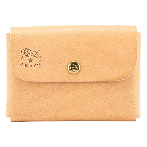 [IL BISONTE] [ イルビゾンテ 名刺入れ カードケース C0855 P CARD CASE ナチュラル（120） NATURAL/NATURALE レザー 革 牛革 ブランド イタリア 定期入れ プレゼント [並行輸入品]pms acdff12b
