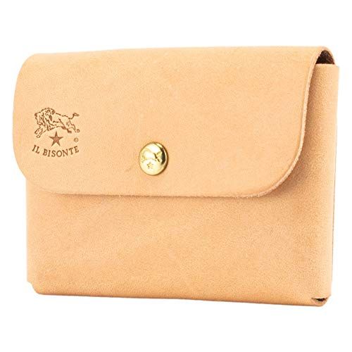 [IL BISONTE] [ イルビゾンテ 名刺入れ カードケース C0855 P CARD CASE ナチュラル（120） NATURAL/NATURALE レザー 革 牛革 ブランド イタリア 定期入れ プレゼント [並行輸入品]pms acdff12b
