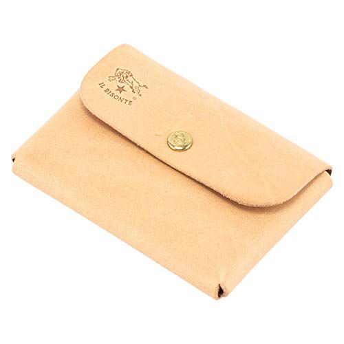 [IL BISONTE] [ イルビゾンテ 名刺入れ カードケース C0855 P CARD CASE ナチュラル（120） NATURAL/NATURALE レザー 革 牛革 ブランド イタリア 定期入れ プレゼント [並行輸入品]pms acdff12b