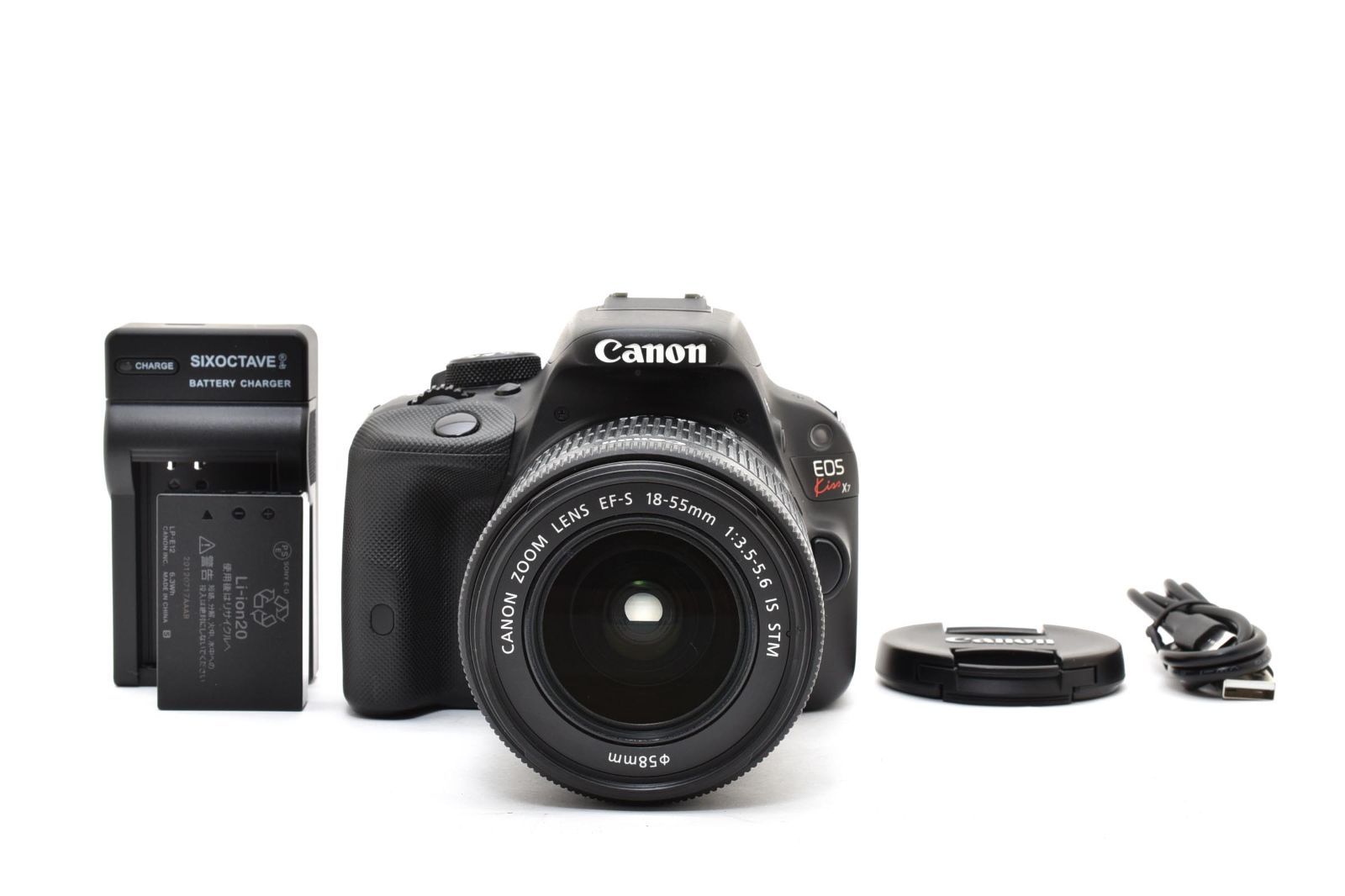 ★良品★ キヤノン CANON EOS Kiss X7 + EF-S 18-55mm F3.5-5.6 IS STM #2082