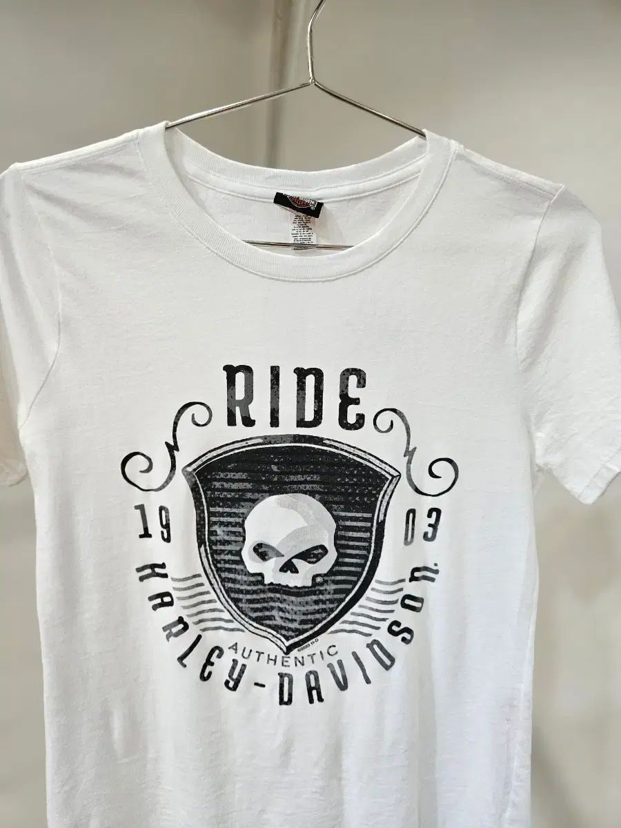 ハーレーダビッドソン ドクロ プリンティング 半袖 Tシャツ