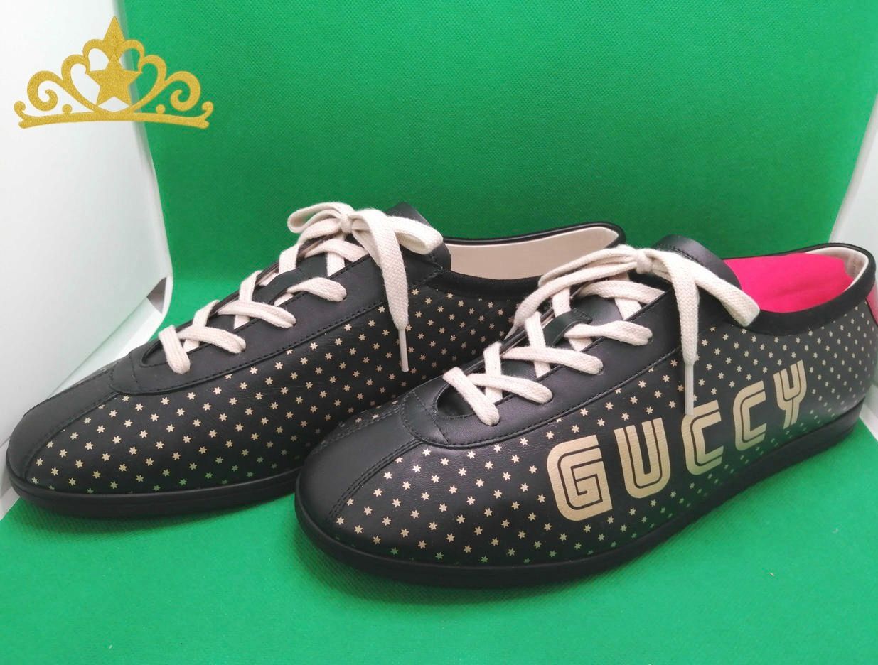 GUCCI × SEGA GUCCY レザーシューズ ブラック メンズ グッチ セガ コラボ